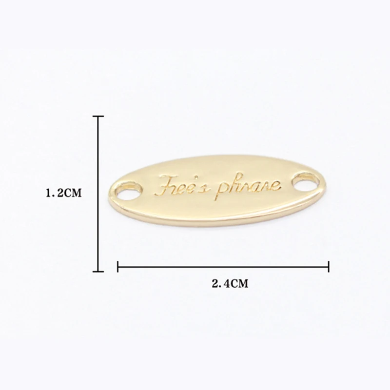 Custom Zinc Alloy Brand Metal Labels for Garment, Small Letters, Nameplate, Trademark Tags