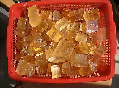 

5000g Yellow Optical Calcite Crystal Iceland Spar transparent 11lb, Wholesales