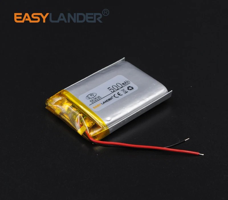 552535 3,7 V 500mAh литий-полимерный литий-ионный аккумулятор для bluetooth Mp3 Mp4 PAD DVD DIY электронная книга Vedio игровые Игрушки