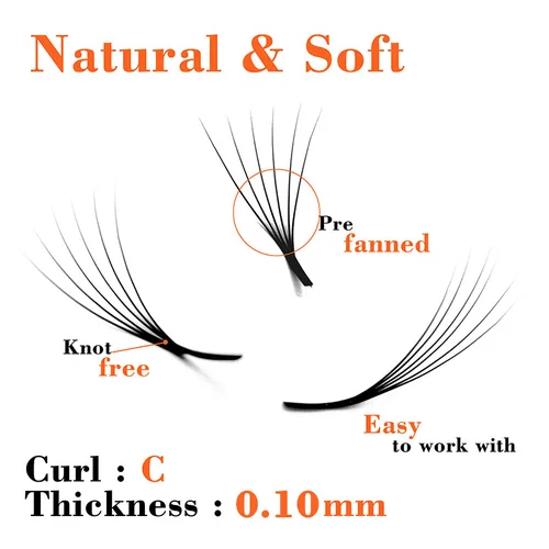 Imagen 2 del producto Navina-extensión de pestañas postizas 6D Natural, efecto 3D profesional, maquillaje de racimo Individual, cilios