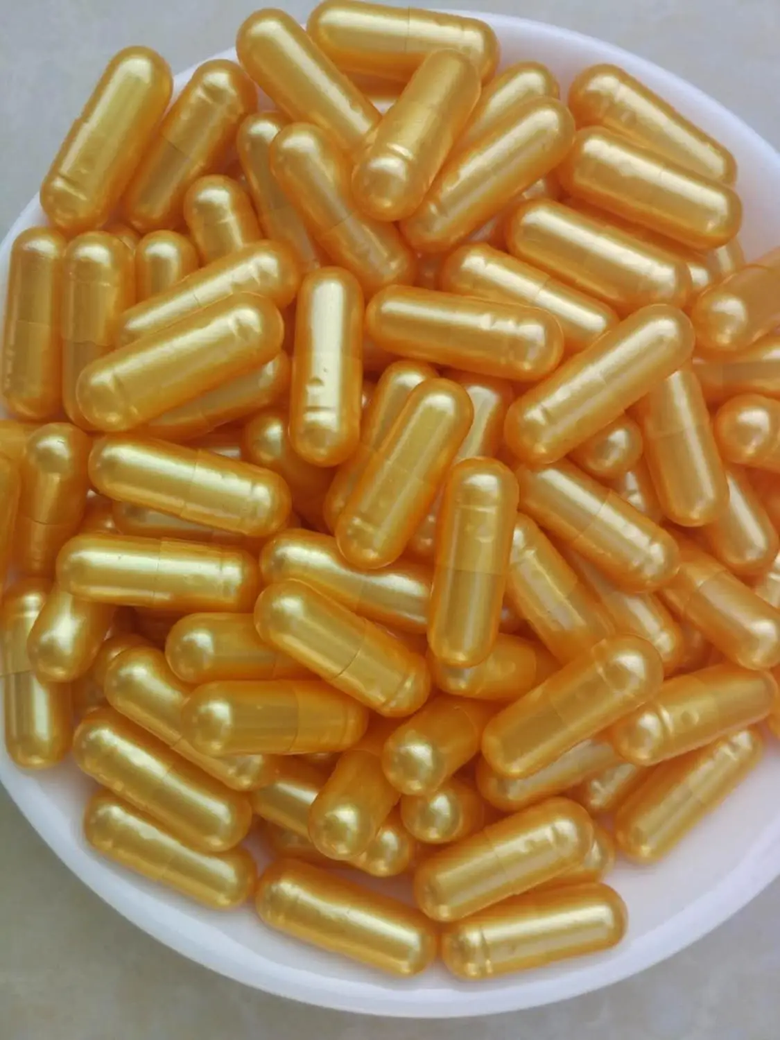 

Wholesale 10000pcs Size 0# Pearl Yellow Vacant Gelatin Capsules, Empty Seperated Powder Refillable Capsule Shells,Empty Capsules