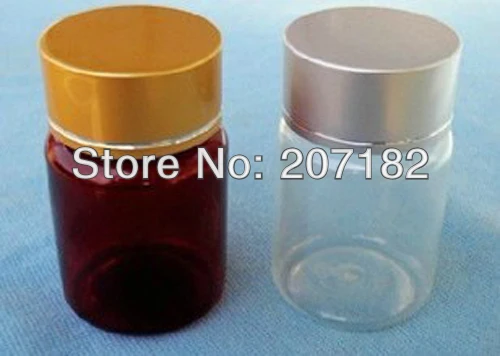 (200pcs/lot) 30ml/30g Amber Clear PET Scale Bottle,Liquid Bottle,Pill Bottle,Plastic Bottle - Metal Cap, Pressure Sensitive Pad