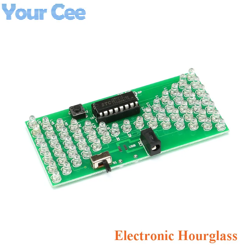 Electronic Hourglass DIY Kit Funny Electronic Production Kit with LED New Arrival