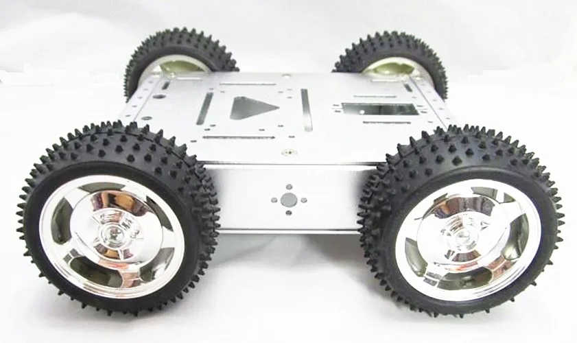 F17341 4WD samochód aluminium Robot mobilny platforma edukacyjne podwozie samochodu Robot pojazdy Diy koła robota podwozie samochodu zabawki zdalnie sterowane Diy