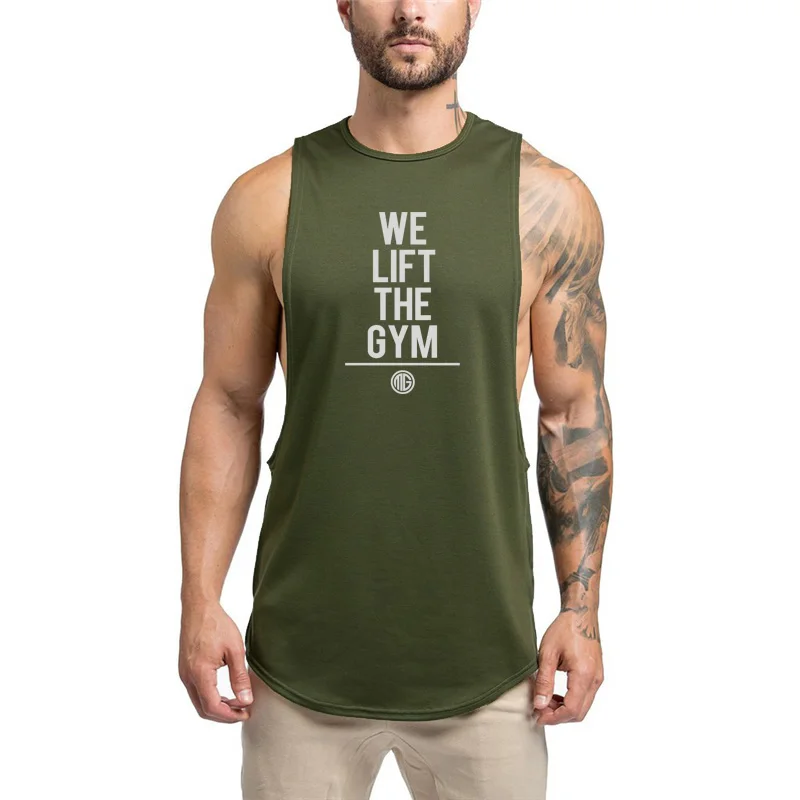 Brand Mens Casual Loose Fitness Tank Tops For Male Summer Fashion Low Cut Sleeveless Active Muscle Shirts Vests Undershirts