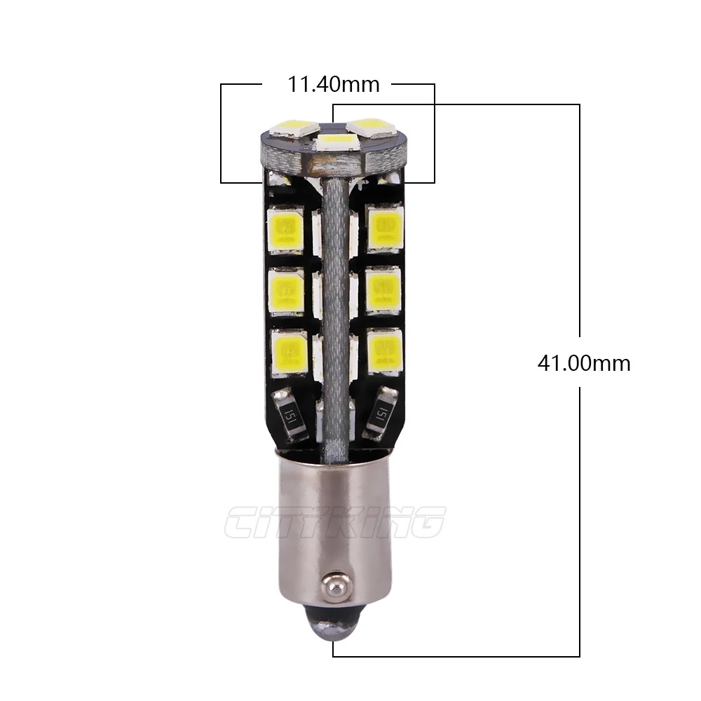 2 Stuks Canbus Ba9s Led 27smd 2835 Auto Bay9s Bax9s T4w W5W Smd Foutloos Bollen 12V Signaal Lamp kentekenplaten Klaring Lichten