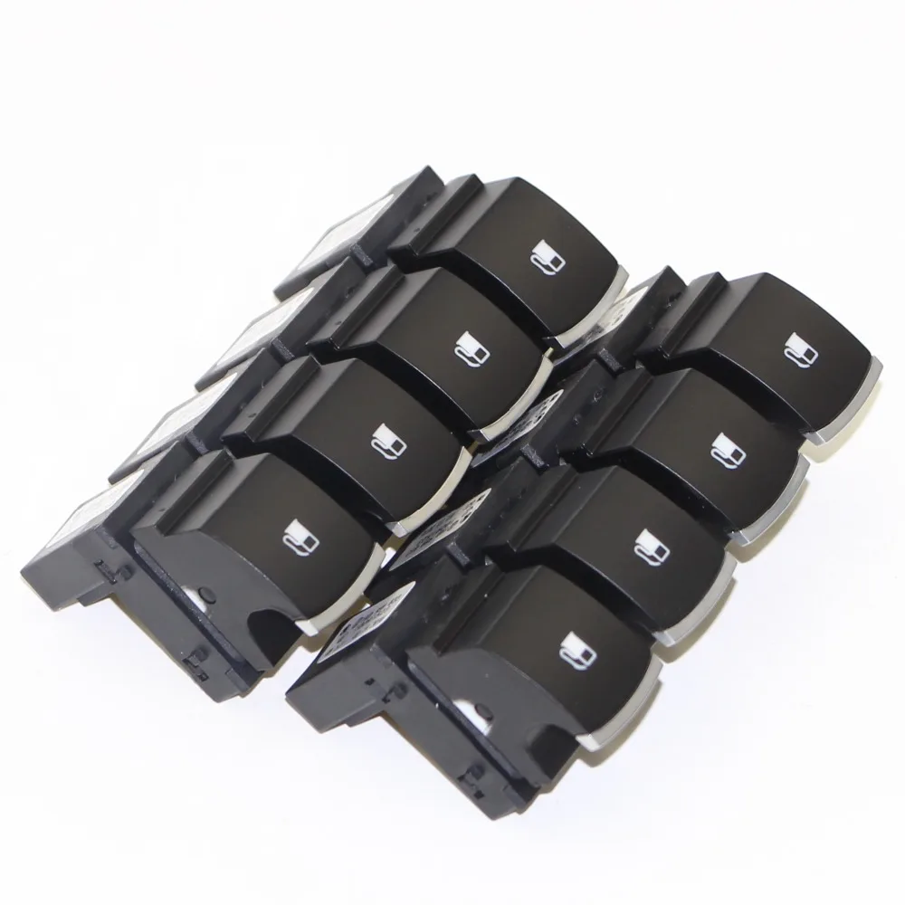 8Pcs Chrome Power Gas Fuel Tank Door Release Control Switch Button For VW Golf Jetta MK5 Rabbit Touran 1KD 959 833 1KD959833