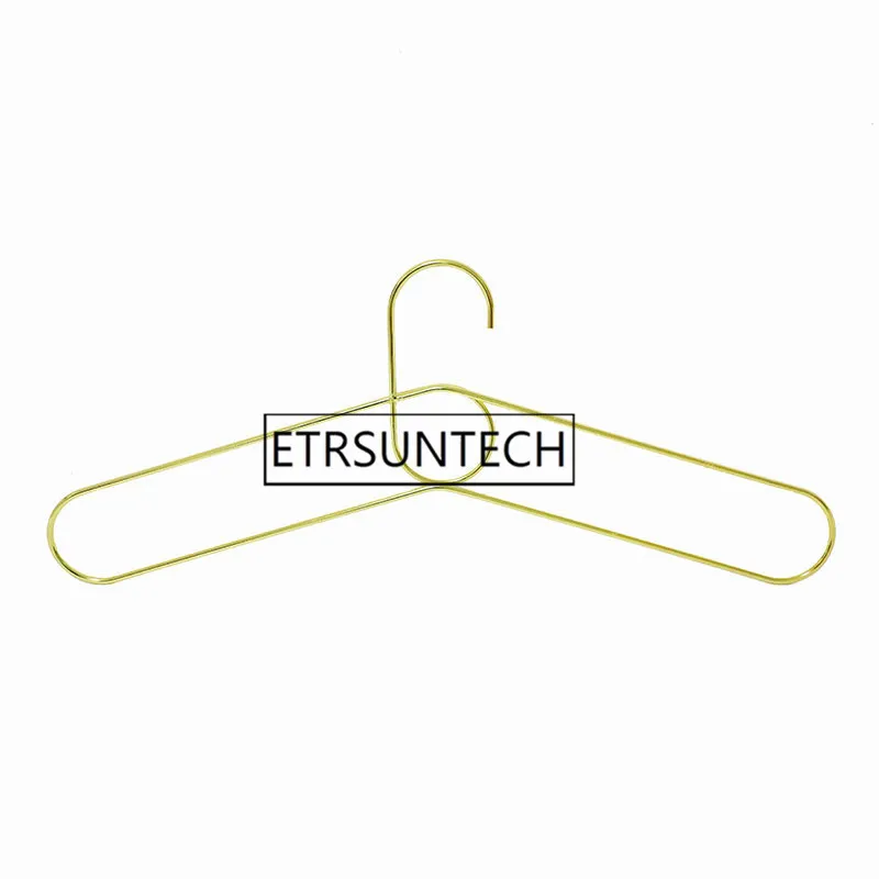 

100pcs Cloth Hanger Durable Metal Iron Closet Adult Shirt Coat Clothing Gold Hanger Storage Rack Wardrobe Space Saver