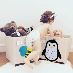 Hộp lưu trữ gấp khối cho đồ chơi y tá, thùng hoạt hình động vật, tổ chức vải Oxford, 13 in, novo, 2022 6 Bán hàng chính Boot gấp - 5