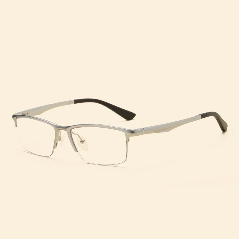 

Width-143 new aluminum magnesium anti-blue elastic mirror office computer mirror men's half frame myopia eyeglasses frame male