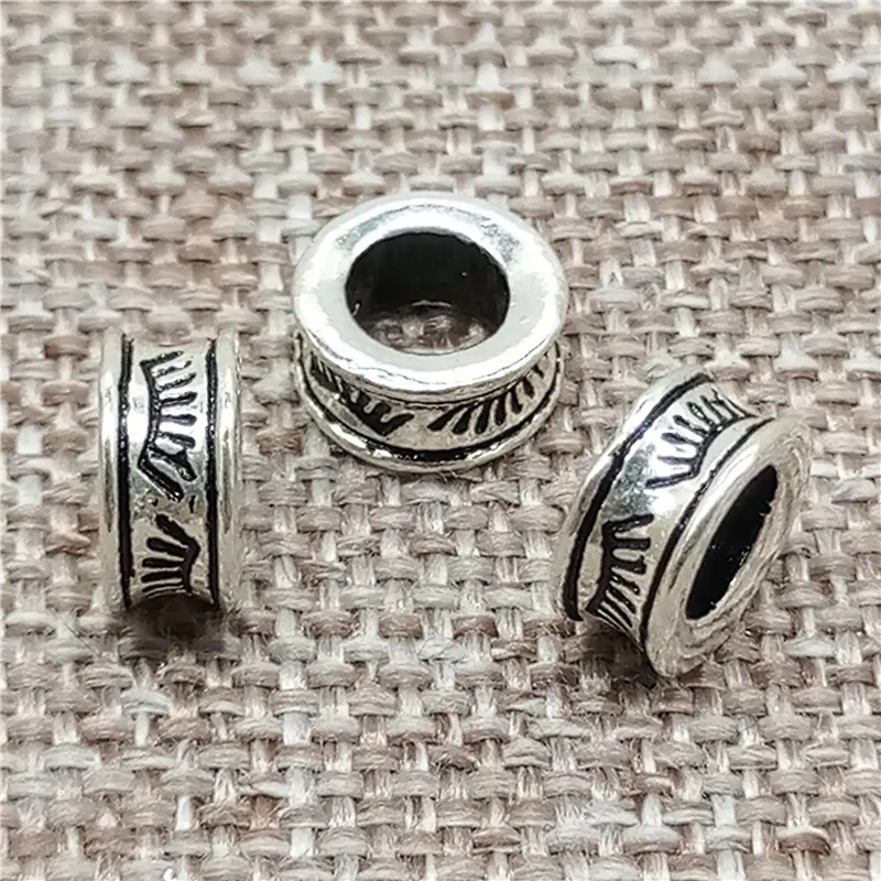 

6 шт., бусины для браслета, 4 мм
