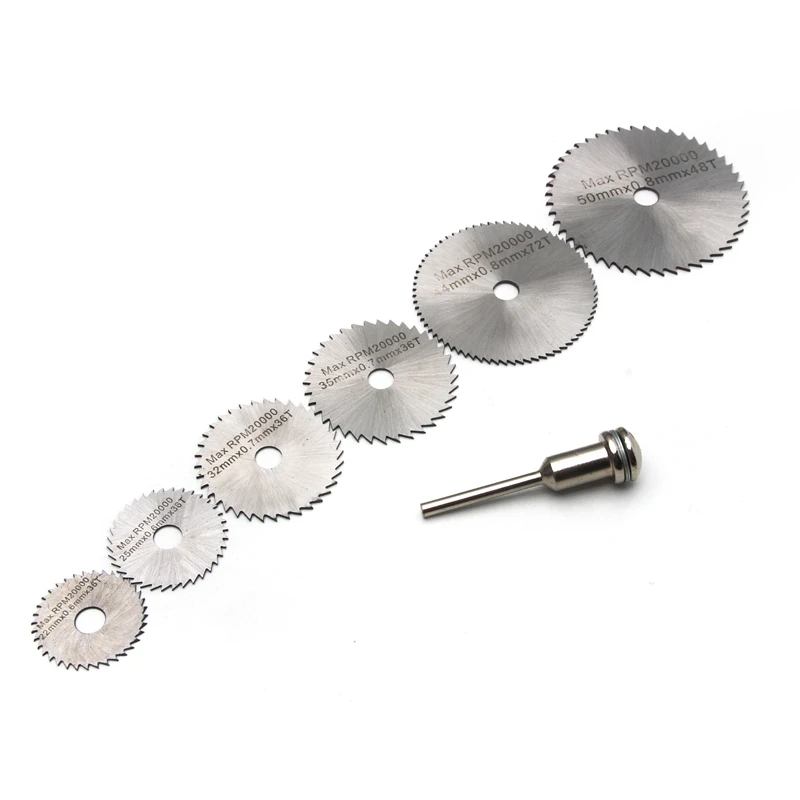 22-50Mm Zaagbladen Hss Zaagblad Hout Snijden Schijven Boor Doorn 7 Stks/set Rotary Gereedschap Metalen cutter Voor Houtbewerking