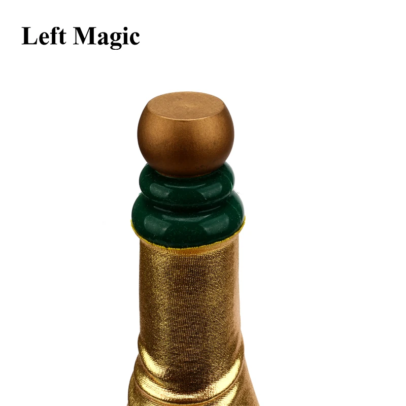 New Vanishing Champagne Bottle Magic Tricks LATEX((Black Or Green) Wine Bottle Stage Close Up Magic Trick Props Gimmick G8217