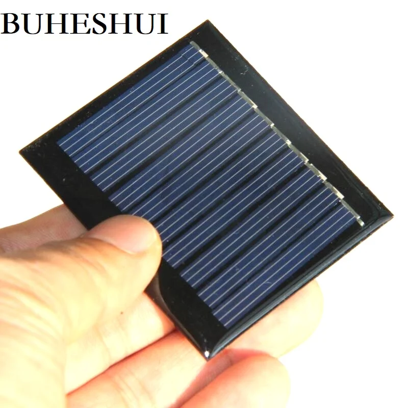 BUHESHUI 5V 60MA Mini Solar Cell Polycrystalline DIY Solar Panel Charger For 3.7V Battery Toy Study 53*60MM 100pcs Wholesale