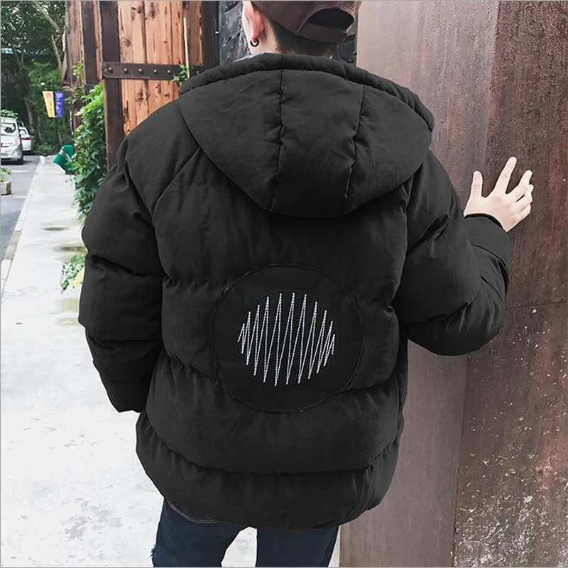 2022 New Hot Sale Winter Jacket Men Solid Long Wadded Warm Casual Coat Slim Fur Hooded Parka Men Outwear Jacket and Coats 75