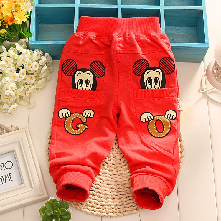 2015 New autumn cotton Cartoon cute kids pants Boys Girls casual pants  sports trousers harem pants 0-3 year baby pants