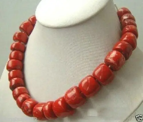 10-12mm  Tibet Red Coral  Necklace large beads 18