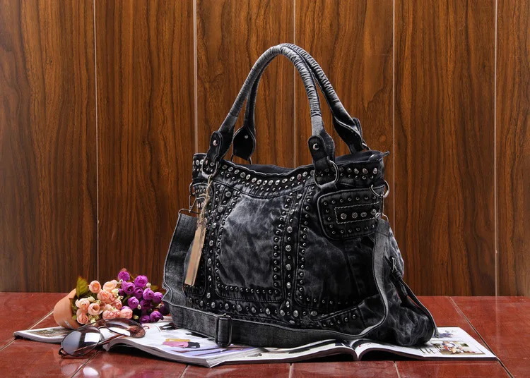 Vintage Design Fashion Denim Women Bag Jeans Shoulder Bags Girls Handbags Crossbody Bag Women Messenger Bags