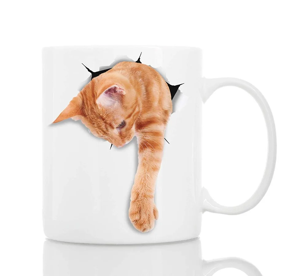 

Cutest Reaching Cat Coffee Mug | Ceramic 11oz Funny Coffee Mug | Perfect Cat Lover Gift | Cute Novelty Coffee Mug Present | Grea