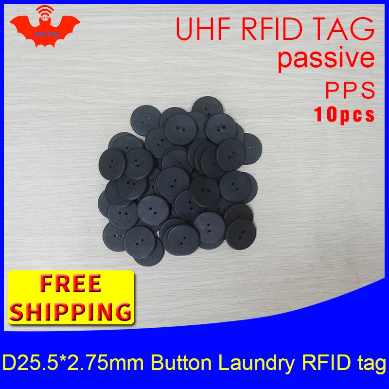 RFID tag UHF laundry high temperature resistance 915m 868m 860-960M H3 EPC 6C 10pcs free shipping smart passive RFID PPS button