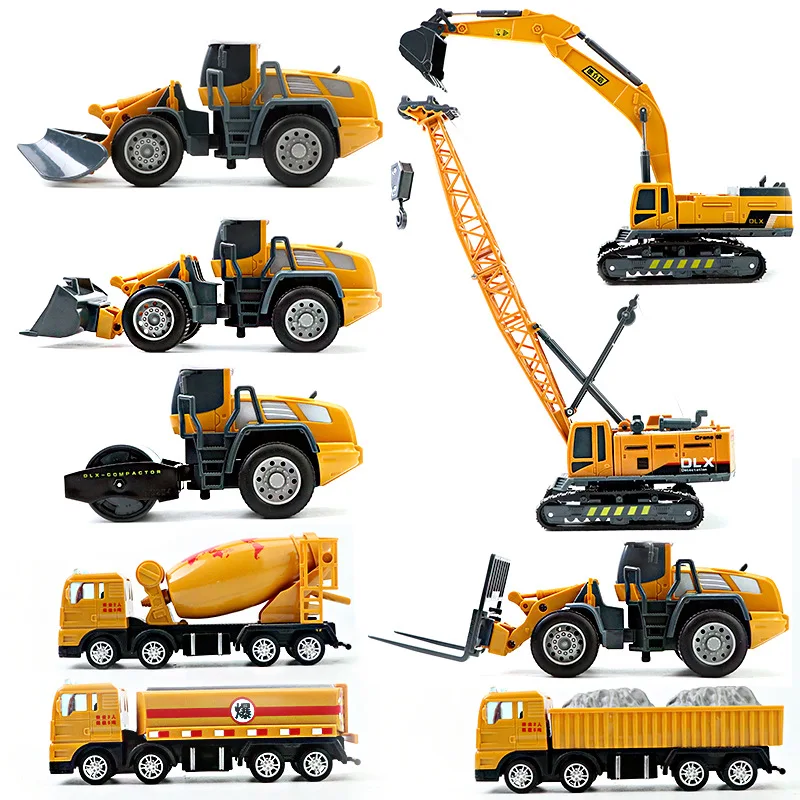 

Children's Engineering Vehicle Model Toy Mixer Truck Excavator Boy Girl Imitation Inertia Children's Toy Alloy Toy Store