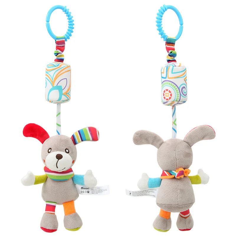 Brinquedos infantis do bebê dos desenhos animados sino móvel brinquedo de pelúcia do bebê suporte da cama do bebê sinos chocalhos sino brinquedo do bebê berço cama pendurado sinos brinquedo