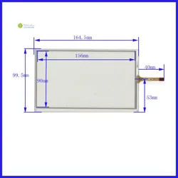 ZhiYuSun Side edge outgoing line 165mm*100mm 7inch 4 line touch screen panel 165*100 Sensor glass Compabible for GPS CAR