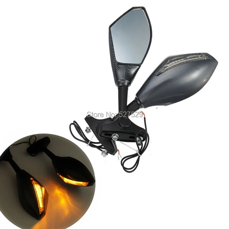 

2PCS Motorcycle LED Turn Signals Rear Side Mirrors for SUZUKI GSX-R 1000 750 K6 K7 K8 K9