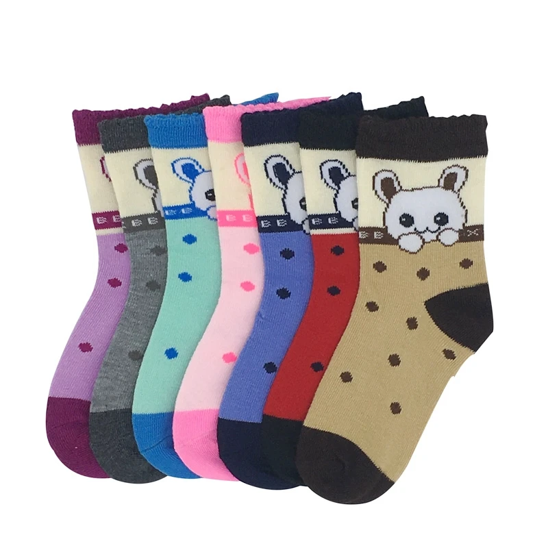 5 pairs / Pack Children Socks Cotton spring & autumn cartoon lace girls socks 1 to 9 year kids socks for girls