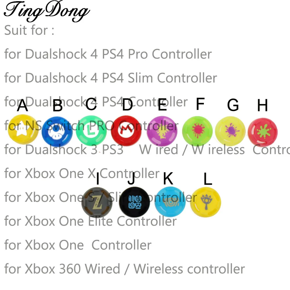 Multi Color Analog Thumb Stick Cover Grip Caps for Switch Pro Controller For PS4 XBOX360