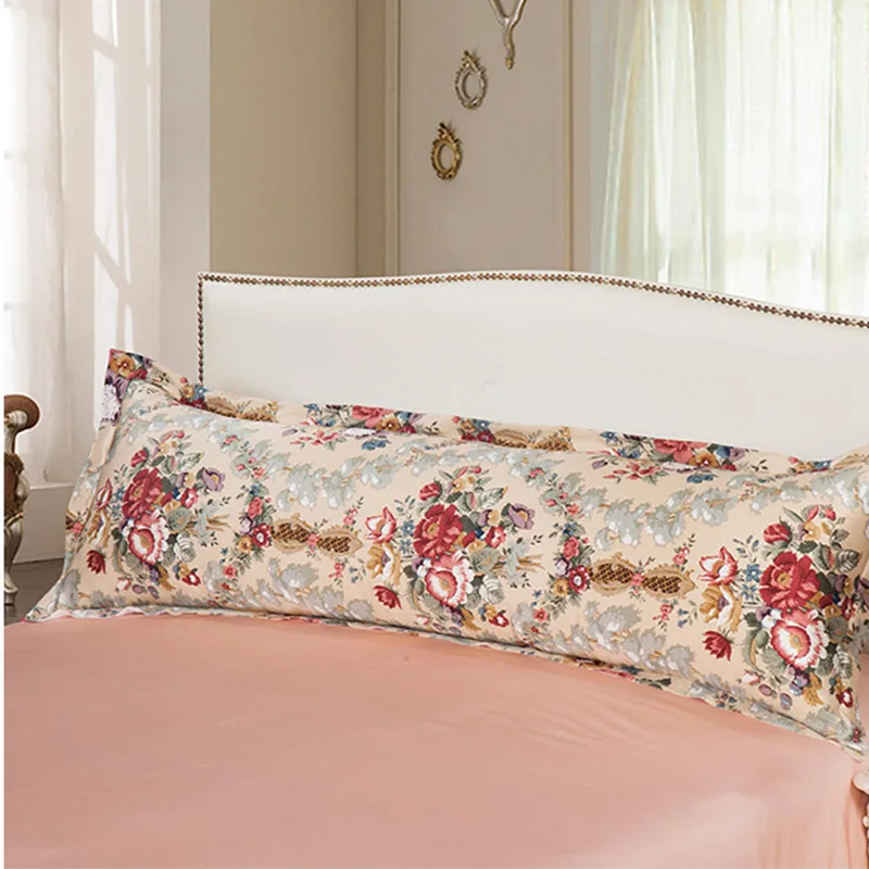 New 100% Mullberry Silk Long Pillowcase Smooth Pillow Cover Soft Envelope Pillow Case For Bedding 3 Sizes Floral Printed