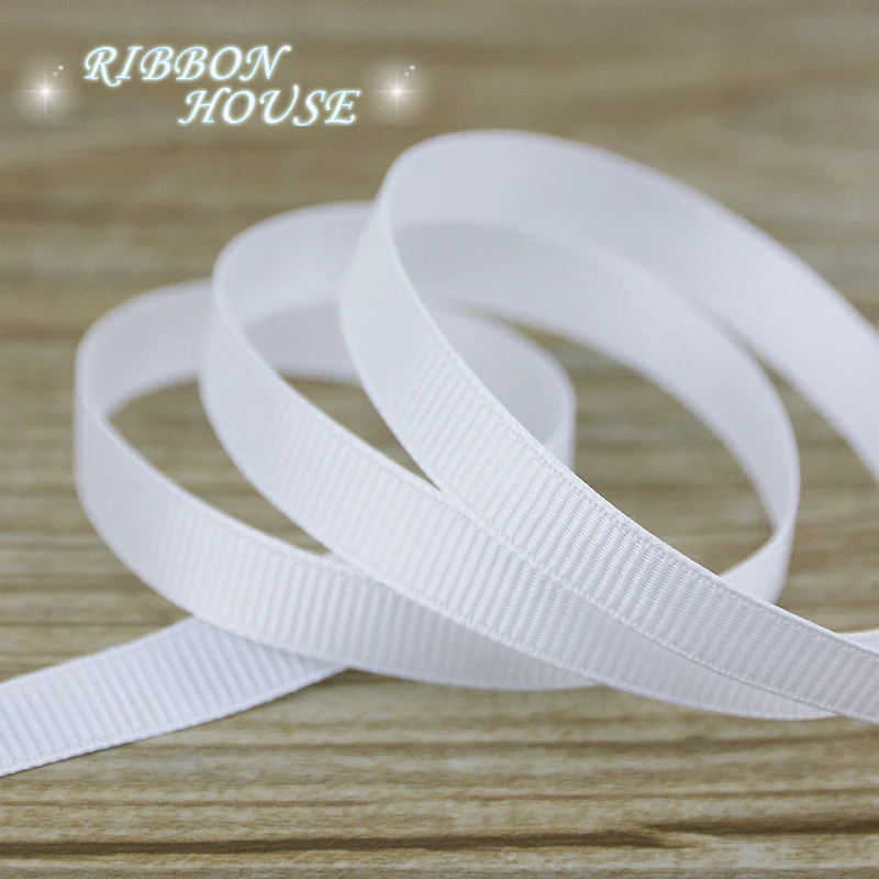 (10 Meters/lot) White Grosgrain Ribbon Wholesale Gift Wrap Decoration Ribbons Decorative Packaging Celebration