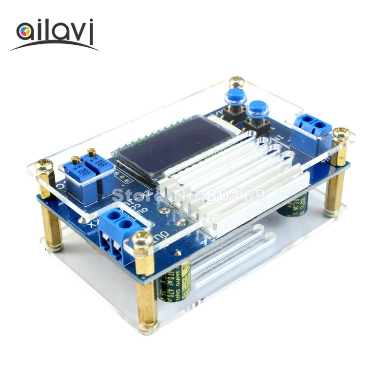 12A Buck Converter Constant Voltage Constant Current LCD Display Voltage Current  Adjustable Step-down Power Supply Module