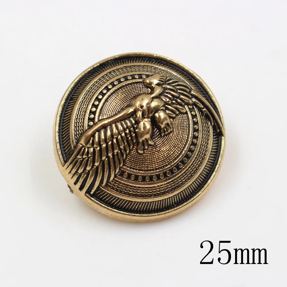 10pcs/lot eagle metal buttons Gold for clothing sweater coat decoration shirt buttons accessories DIY JS-0269