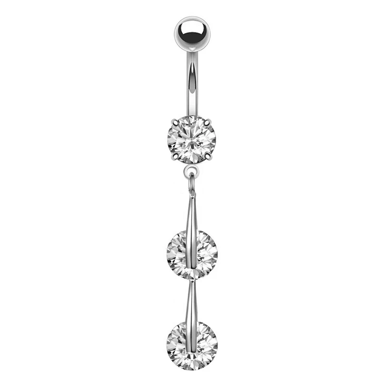 1pc High Crystal Dangle Surgical Steel Naval Ring Waterdrop Butterfly Belly Button Rings Sexy Belly Bar Body Piercing Jewelry