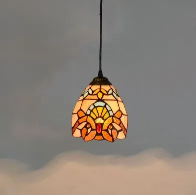 Lampy wiszące w stylu retro barwione oświetlenie szklane śródziemnomorskie lampy wiszące stara lampa do salonu kuchnia Home Decor oprawy