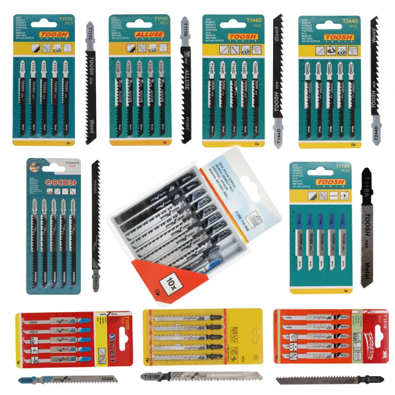 Bộ 5 Bộ Ghép Hình Lưỡi Dao Lưỡi Cắt Gỗ Lưỡi Cưa T111C T111D T144D T244D T344D T118A T127D T101B Dùng Cho Máy Khoan Dewalt Hitachi makita Festool