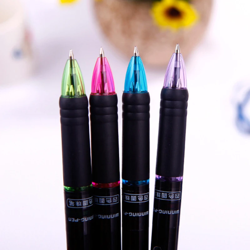 4 in 1 MultiColor Pen Kawaii Sign Pen Colorful Retractable Ballpoint Pens Multifunction Pen For Marker Writing Stationery  2 Pcs