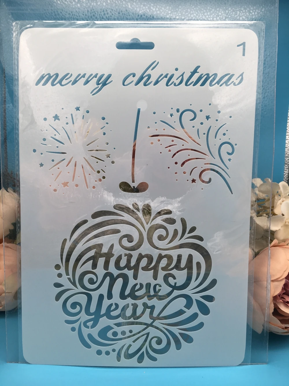 

A4 Ball Merry Christmas DIY Craft Layering Stencils Wall Paint Scrapbook Stamp Embossing Album Decorative Card Template