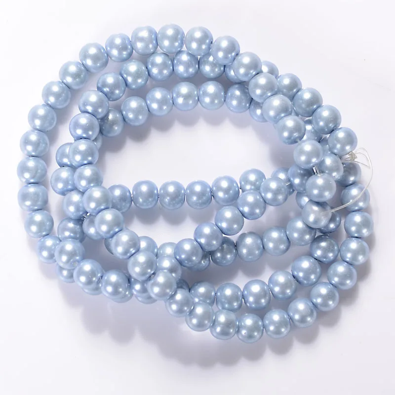 8MM 100Pcs/Lot Glass Pearls Round Imitation Pearl Beads DIY Bracelet Earrings Charms Necklace beads for Jewelry Making