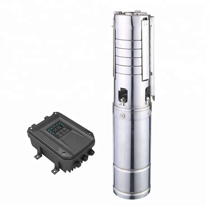 permanent magnet synchronous motor submersible dc solar water pump DC48V 550W submersible borehole solar pump for irrigation