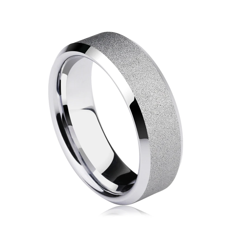 High Polished Tungsten Carbide Rings for Couples Anniversary  4mm/7mm Width Matte Finishing Comfort Fit Band  5-12