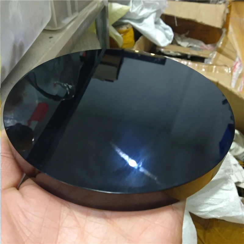 

DHX SW 15 cm natural black obsidian plate fengshui scrying mirror black obsidian stone circle disk healing crystal gem stone