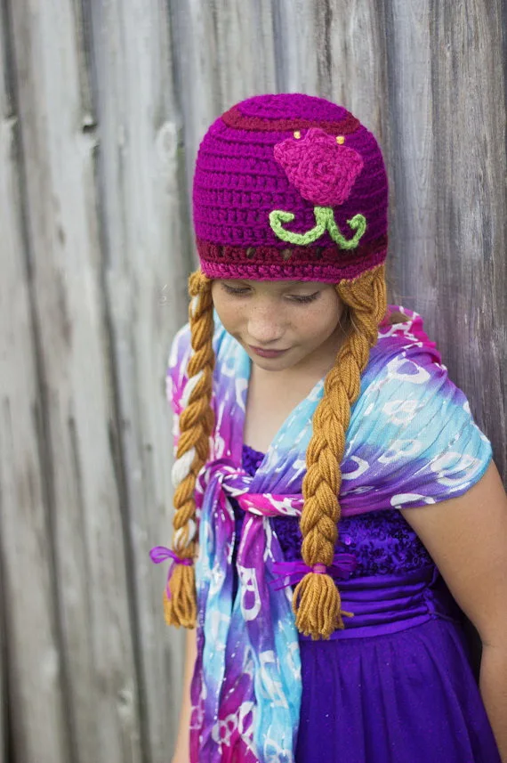 

Special price - girls crocheted hat.handmade crochet Children's Hat -Toddler to Teen/Adult 100% cotton Party COS PLAY