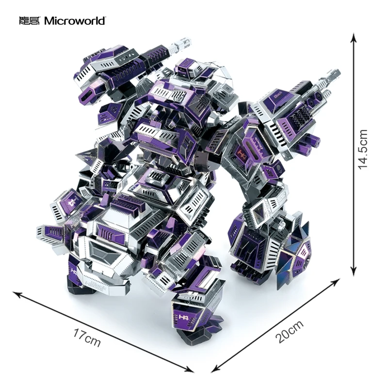 2019 Microworld The Dark Stones model DIY laser cutting Jigsaw puzzle Animal Robot model 3D metal Puzzle Toys for adult Gift