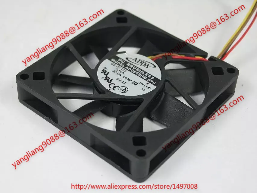 

ADDA AD0812HB-D76 DC 12V 0.18A 80x80x15mm Server Cooling Fan