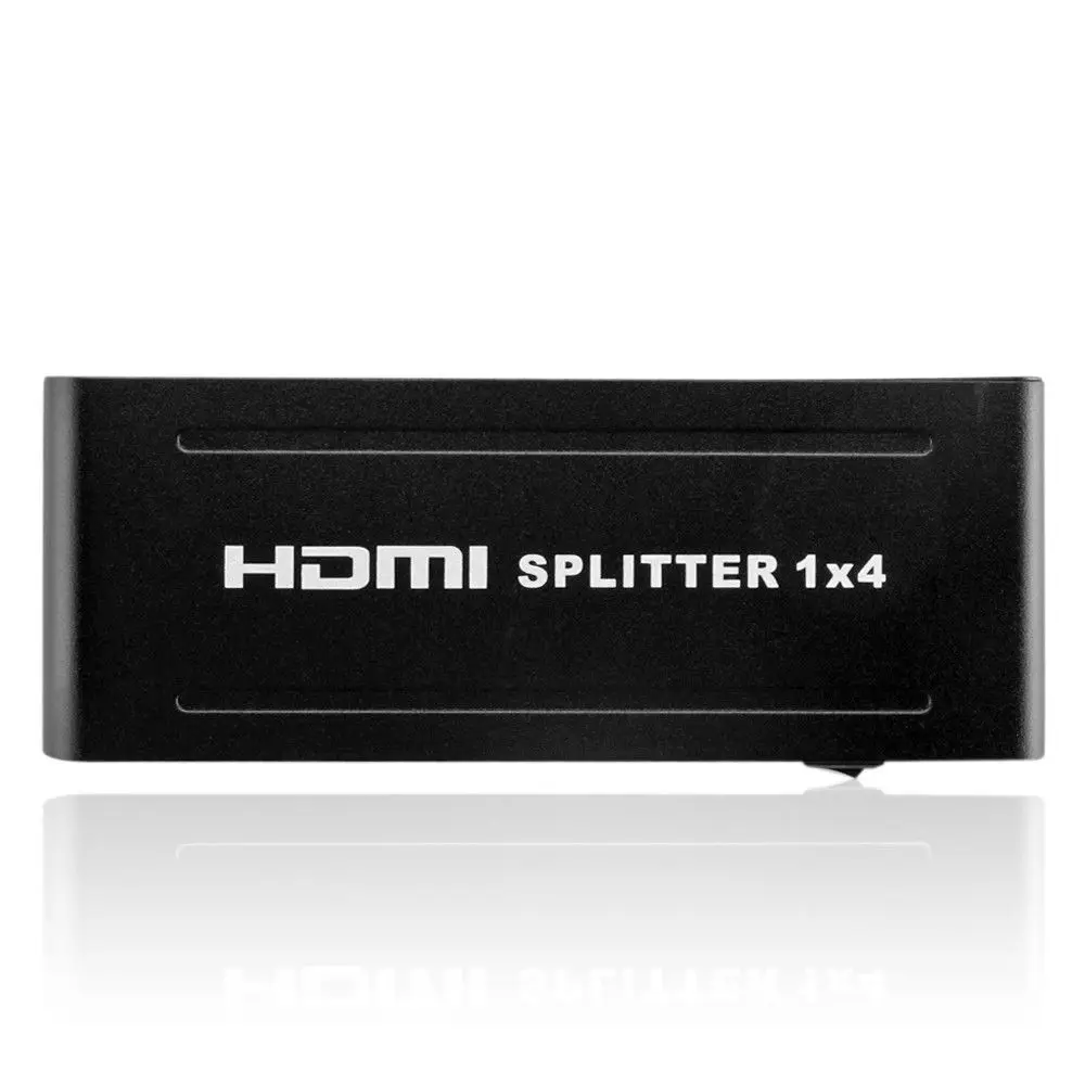 new update HDMI Splitter Box High Speed Full HD 1X4 4 Port Hub Repeater v 1.3 3D 1080p