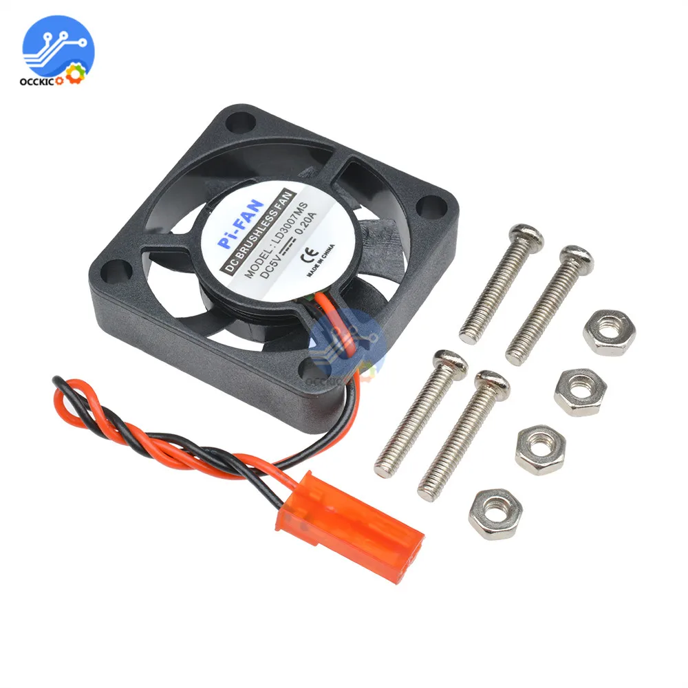 1PCS 5V 0.2A Cooling Cooler พัดลมสำหรับ Raspberry Pi รุ่น B + / Raspberry Pi 2/3