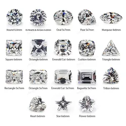 18 Different Shape Zircon 5A CZ White Cubic Zircoia Stone Set