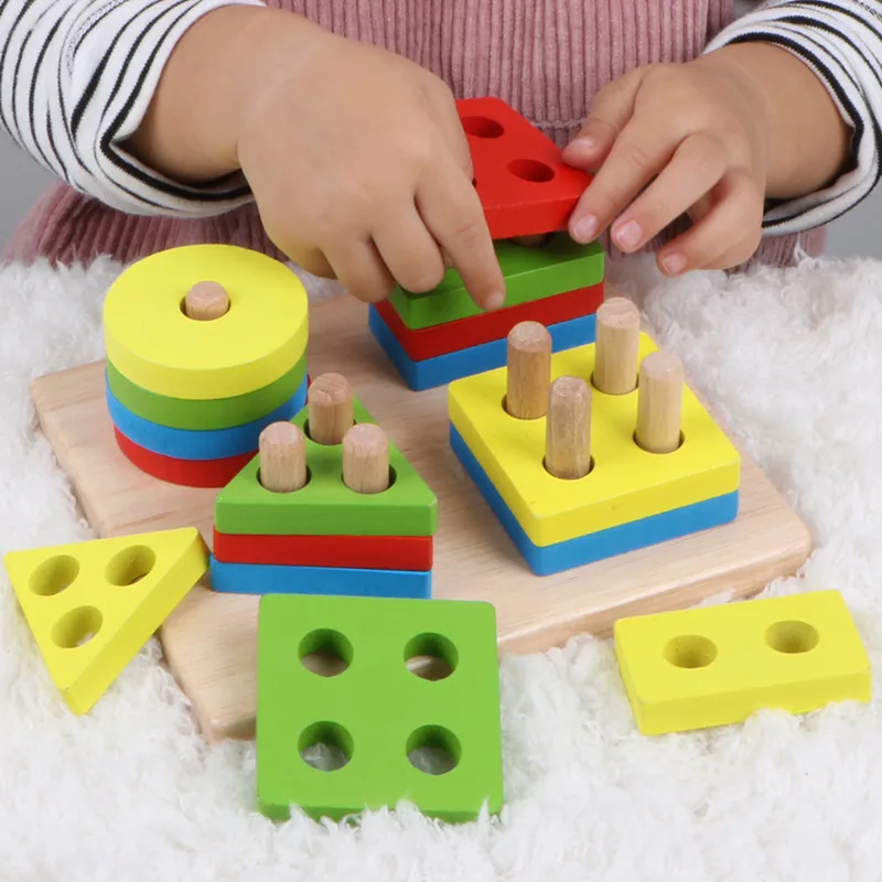 Form Passenden Puzzle Holz Bausteine Frühen Bildung Puzzle Spielzeug eltern-kind-Interaktion Spiel Beste Geschenk für Baby